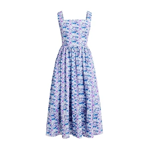 NWT J.Crew New Apron Dress in Hampton Purple Liberty Arrow Floral Fabric 6 - Picture 1 of 8