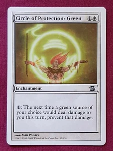 Magic The Gathering 8TH EDITION CIRCLE OF PROTECTION GREEN white card MTG - Picture 1 of 2