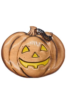 Spilla vintage Hallmark Halloween zucca Jack O lanterna rame (?) HMK - Foto 1 di 5