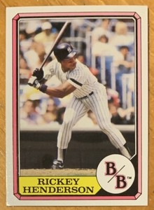RICKEY HENDERSON, 1987 TOPPS "BOARDWALK & BASEBALL" CARD IN EXCELLENT CONDITION
