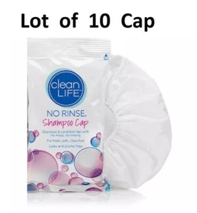 10 Pack No Rinse Shampoo Cap, Rinse free Shampoo and condition all-in-one Cap - Picture 1 of 4