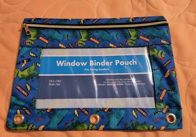 Dinosaurio Bolsa con Cremallera 3 Anillos Carpeta Pluma/Lápiz Soporte de Almacenamiento Suministros Escolares Foto 1 de 4