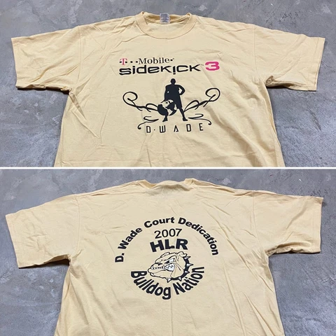 Y2K VTG DWYANE WADE D Sidekick T Mobile T Shirt XL Richards High School Heat Cover