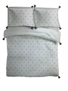 IKEA RAVTOREL Full Queen Bettbezug 2 Kissenbezüge weiß schwarz 005.107.75 versiegelt - Bild 1 von 3