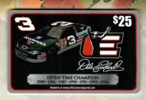 OFFICAL RACING Dale Earnhardt #3, NASCAR ( 2006 ) Gift Card ( $0 - NO VALUE ) - Picture 1 of 1