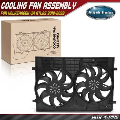 Nuevo conjunto de ventilador de refrigeración de doble radiador con cubierta para Volkswagen Atlas 2018-2023 Foto 1 de 4