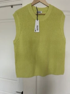 525America/ Womens Cotton Knit Pullover Vest/ light green/ Size S( oversized) - Picture 1 of 8