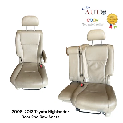 Assentos Toyota Highlander 2ª fila 2008-2013 com assento de salto médio central couro marrom - Imagem 1 de 4