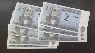 7* ESTONIA 2 krooni 1992, UNC-aUNC - Image 1 of 2