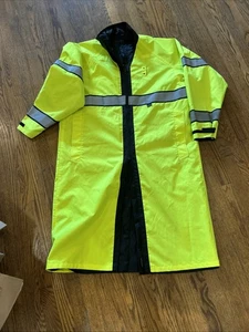 Blauer 733 Black/Yellow B. Dry Reversable Rain Jacket 48" Long - Picture 1 of 5