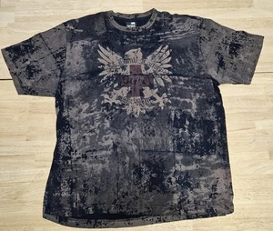 De colección RARO Salvage Distressed Para hombres Talla XL BOMB FACTORY 100% Algodón Negro/Marrón Usado en Excelente Condición - Imagen 1 de 8