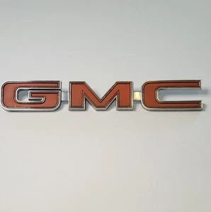 OEM 1975-80 GMC TRUCK JIMMY TAILGATE TRIM PANEL EMBLEM NAMEPLATE PART 2828-A - Picture 1 of 9