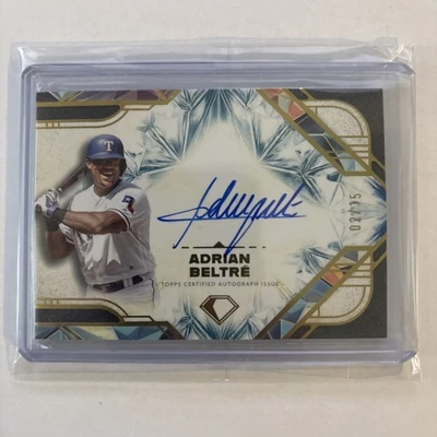 ADRIAN BELTRE 2025 TOPPS DIAMOND ICONOS RANGERS AUTOMÁTICO 2/15 DIA-AB Foto 1 de 3
