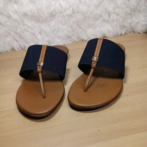 Italian Shoemakers Black Afia Sandal Made In Italy Sz 7 1/2 (Y20) - Picture 1 of 3