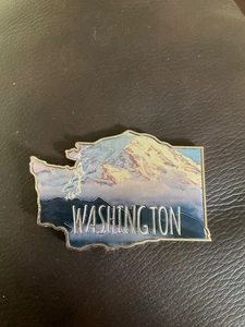 State Of Washington Vintage Metal Refrigerator Magnet - Picture 1 of 2