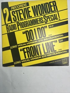 Stevie Wonder Radio Program Special (2) Promo Vinyl "Do I Do" "Front Line" - Picture 1 of 9