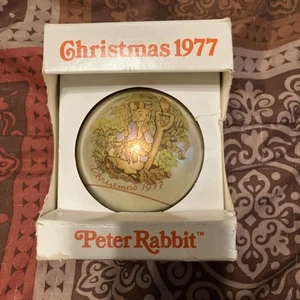 Schmid 1977 Peter Rabbit Christmas Ornament w box Beatrix Potter limited edition - Picture 1 of 7