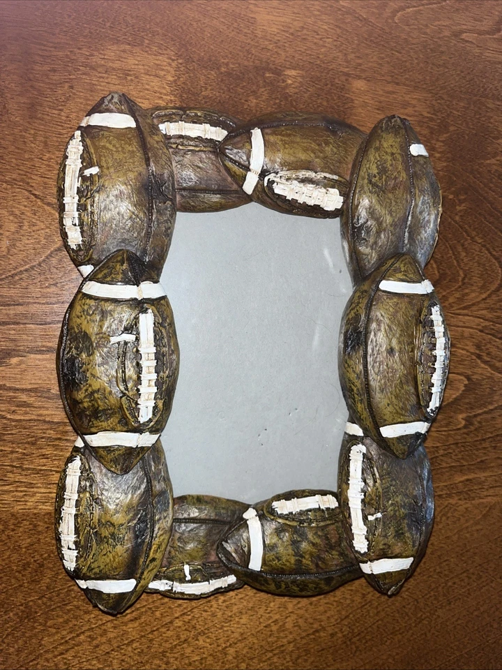 Kids Sports Football Picture Frame Brown & White 6x4  New - Image 1 of 4