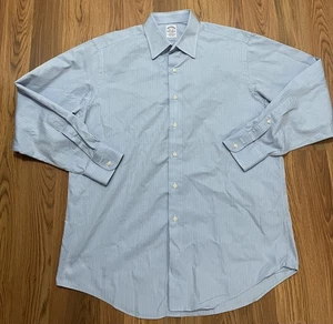 Brooks Brothers Shirt Mens Extra Large 16.5 35 Stripe Regular Fit Made in USA Eg - Picture 1 of 12