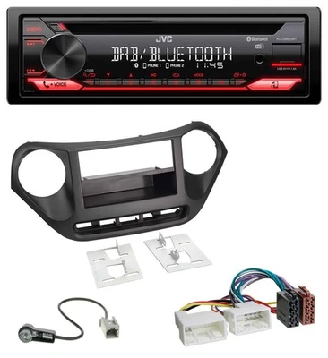 JVC CD DAB USB Bluetooth MP3 Autoradio für Hyundai i10 (ab 2013) - Bild 1 von 4