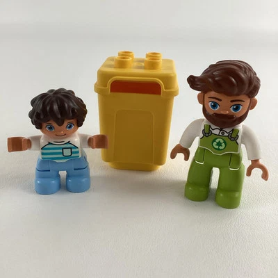Lego Duplo Town Garbage Recycle Minifig Trash Can Bin Figures Toy Lot - Image 1 of 4