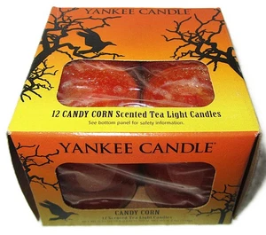 Yankee Candle Halloween in pensione "CANDY CORN" scatola da 12 luci da tè ~ RARA ~ NUOVA - Foto 1 di 2
