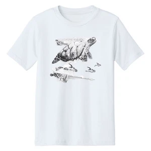 Boys Girls Turtles Into the Sea Solar Color Changing Shirt Sun Tee For Youth - Picture 1 of 3