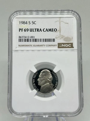 1984-S Proof Jefferson Nickel NGC PR-69 DCAM Ultra Cameo 🇺🇸💯✨ - Image 1 of 3