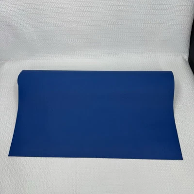 Embroidery Machine Faux Leather Vinyl Crafting Supply Med Blue 12" x 54" - Image 1 of 3