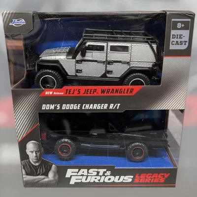 CARGADOR R/T 1:32 FAST & FURIOUS LEGACY SERIES TEJ'S JEEP WRANGLER & DOM'S DODGE Foto 1 de 3