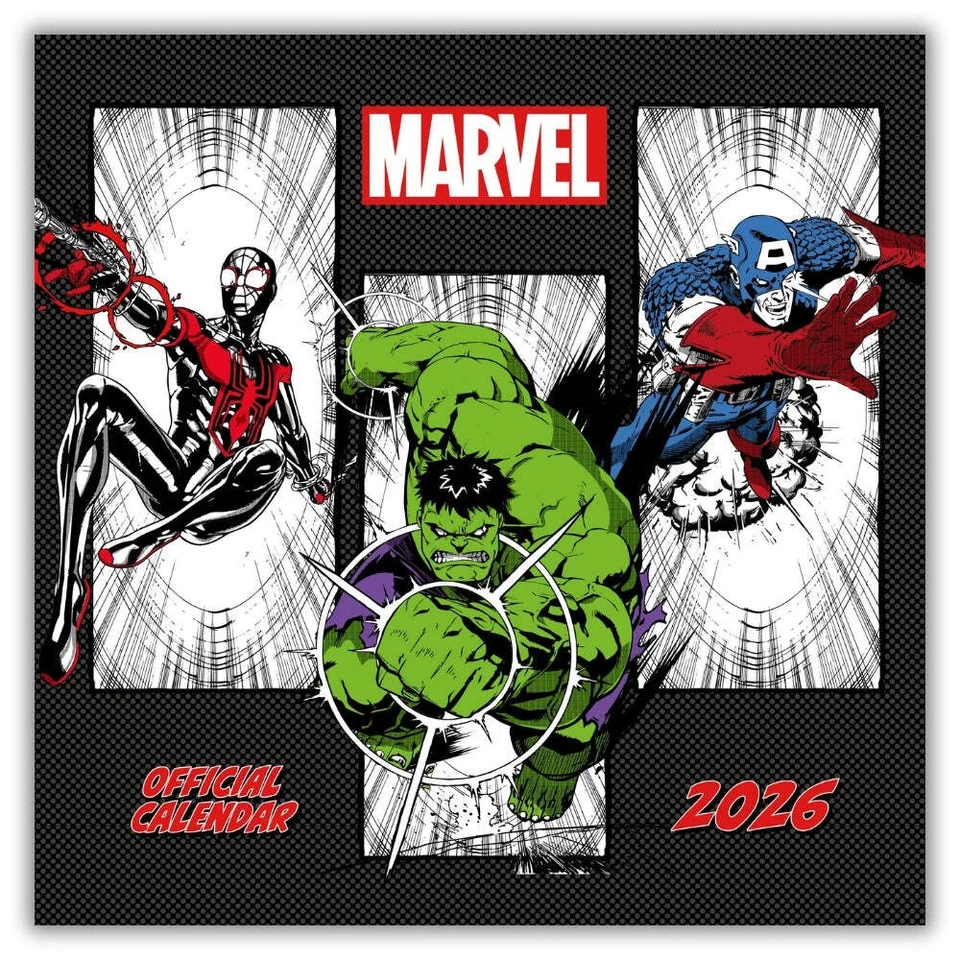 DANILO PROMOTIONS LTD 2026 Calendar Marvel Comics Month to View Square Calendar Official Product