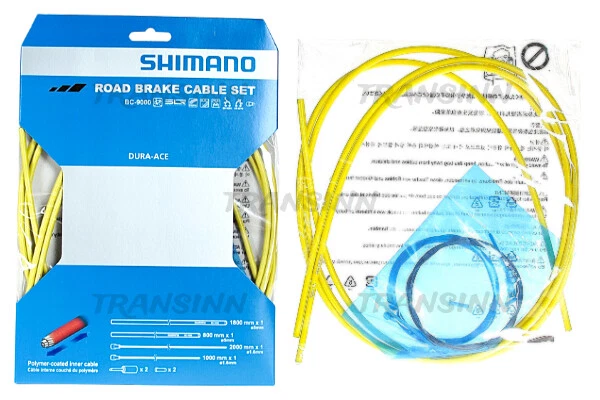 Juego de cables de freno (amarillo) Shimano Dura-Ace BC-9000 recubiertos de polietileno nuevo en caja  Foto 1 de 1