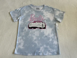 Barbie Girls Blue Cloud Tie Dye Short Sleeve Graphic T-shirt Size XL (14-16) NWT - Picture 1 of 12