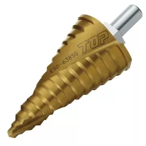 TOP SPIRAL STEP DRILL TITANIUM COATED TYPE (6~38mm) ESD-638SG MADE IN JAPAN - Picture 1 of 3