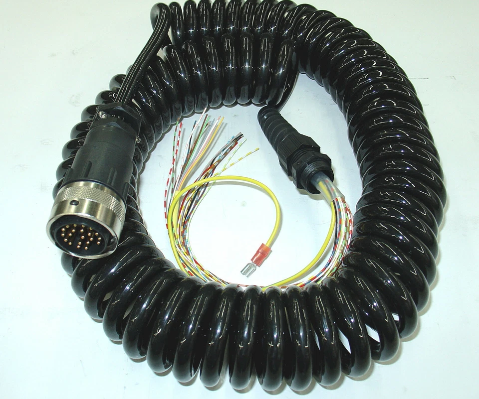 Anschlusskabel Spiralkabel konfekt. elekt. Handrad D4, D11 Deckel Fräsmaschine - Bild 1 von 1