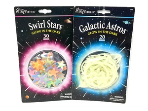 (C) Great Explorations Glow in the Dark Swirl Stars & Galactic Astros - Picture 1 of 2