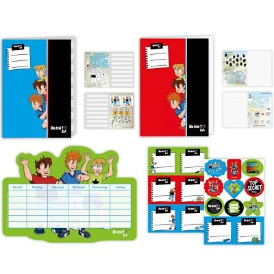 DH-KONZEPT 8-tlg. Schul-Set DIE DREI ??? KIDS * Schulhefte Schule Schulanfang Mitgebsel