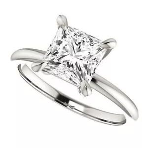 1,50 Karat Prinzessin Schnitt Moissanit Ring Charles & Colvard - - Bild 1 von 2