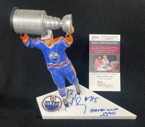 Petr Klima Signed Edmonton Oilers Custom McFarlane Stanley Cup Figure JSA COA - Picture 1 of 5