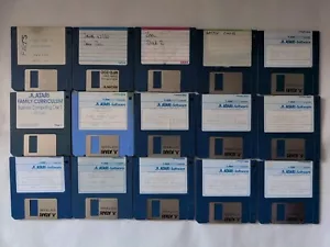 Atari Disks Joblot of 15 X Floppy Disk - 3.5 2DD 720kb Sold as Untested Blanks - Photo 1/12