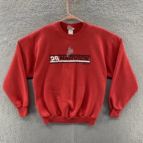 VINTAGE Kevin Harvick NASCAR Sweatshirt Men Extra Large Graphic #29 Made USA 90s Cover
