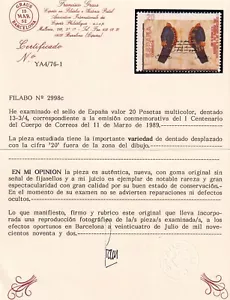 Spanien 1989 Edifil 2998dv Sorte Cert Graus postfrisch - Bild 1 von 2