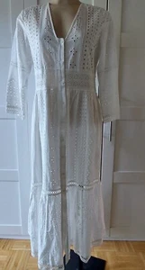 ZARA DAMEN KLEID MIT LOCHSTICKEREI GR XS /S Weiß NEU - Bild 1 von 12