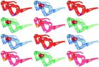 Set of 12  Flashing LED Multi Color "HEART SHAPE" Light Up Show Party Favor Toy