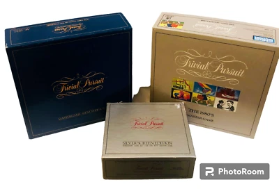 Lot of 3 Trivial Pursuit Board Games by Parker Brothers - 1980s, Genus & Silver - Image 1 of 4