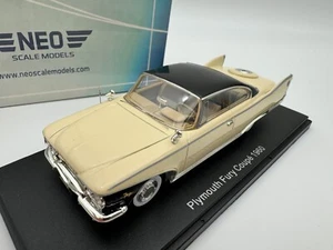 White Black NEO 1/43 Plymouth Fury Coupe 1960 #36 - Picture 1 of 6