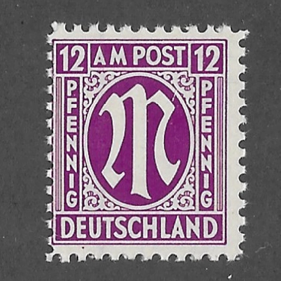 Selo MNH Scott #3N8a PF12 Governo Militar Aliado 1945 ocupação alemã - Imagem 1 de 1