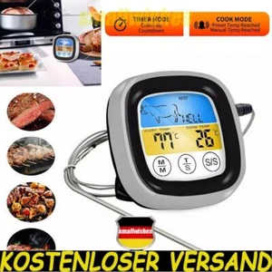 Grillthermometer Digital Bratenthermometer BBQ Smoker Fleischthermometer Fühler~ - Bild 1 von 12
