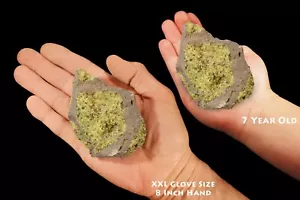 PERIDOT BASALT 3 1/2" 8-12 Oz Raw Natural Rock Mineral Specimen Healing Crystal - Picture 1 of 3