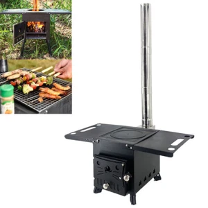 Tragbarer Outdoor Holzofen Camping Picknick Zelt Grill Kochen Holzofen - Bild 1 von 14
